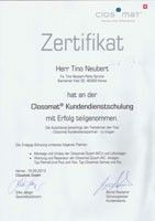 Zertifikat Tino Neubert Closomat